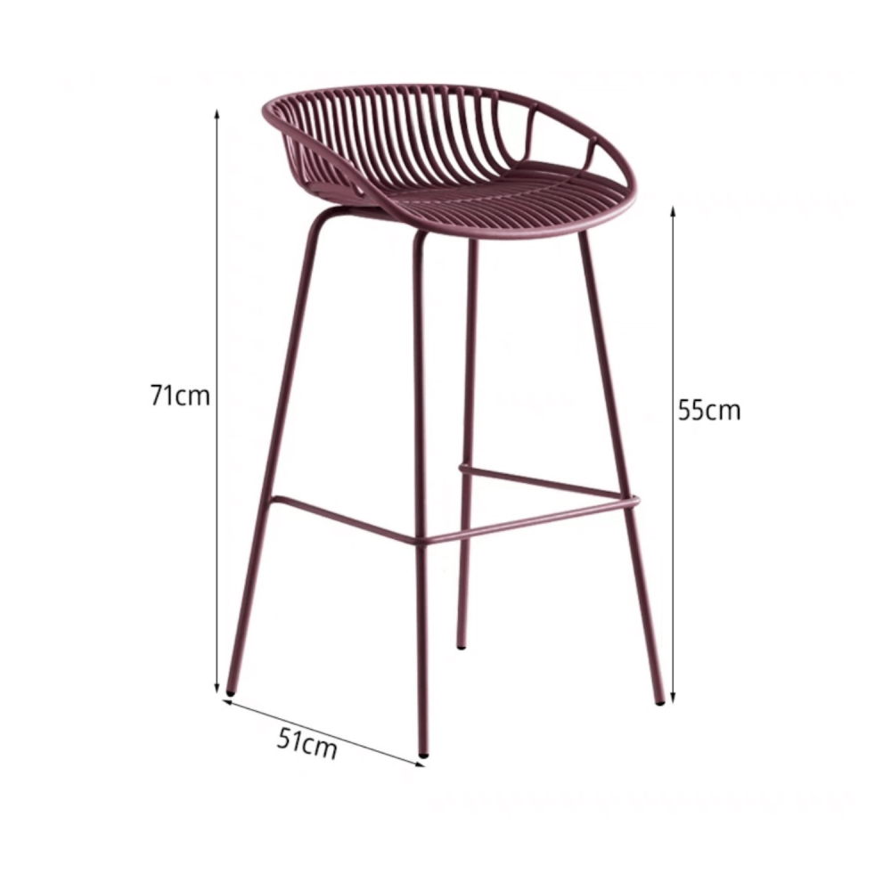 เก้าอี้บาร์ MY DOLLS HOUSE MAYU 55 ซม. สีม่วง_1